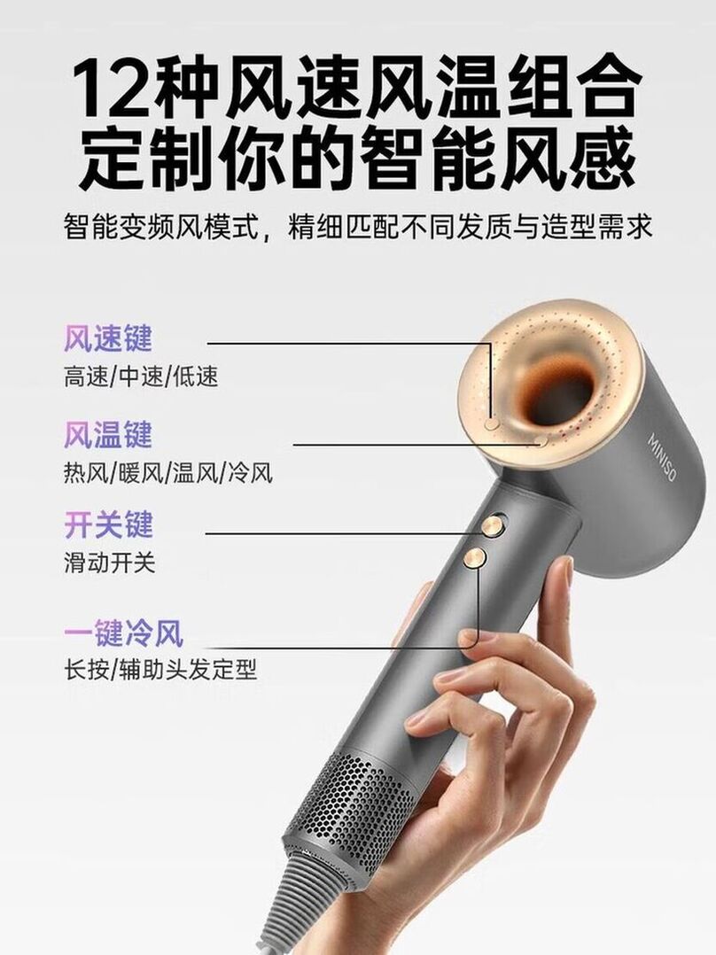40亿等离子高速吹风机大功率家用负离子电吹风机速干护发不伤发礼物大风力宿舍吹风筒